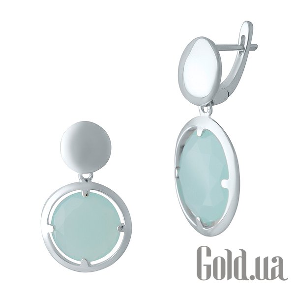 

Серьги с подвесками Fresh Jewelry, Серебряные серьги с кошачьим глазом