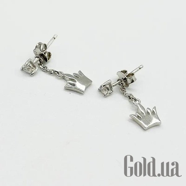 

Серьги с подвесками Silvex925, Серебряные серьги с кристаллами Swarovski
