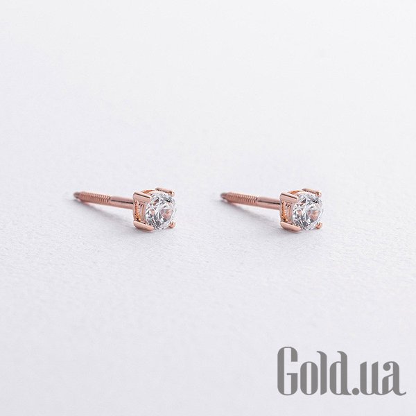 

Серьги-гвоздики Украина, Золотые серьги с куб. циркониями