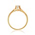 Золотое кольцо с  камнем Swarovski - фото 2