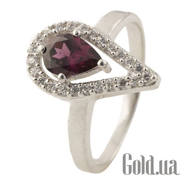 

Женские кольца Fresh Jewelry, Женское серебряное кольцо с родолитом и куб. циркониями, 17