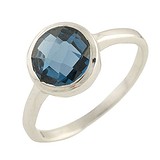 Женское серебряное кольцо с топазом, 1310600
