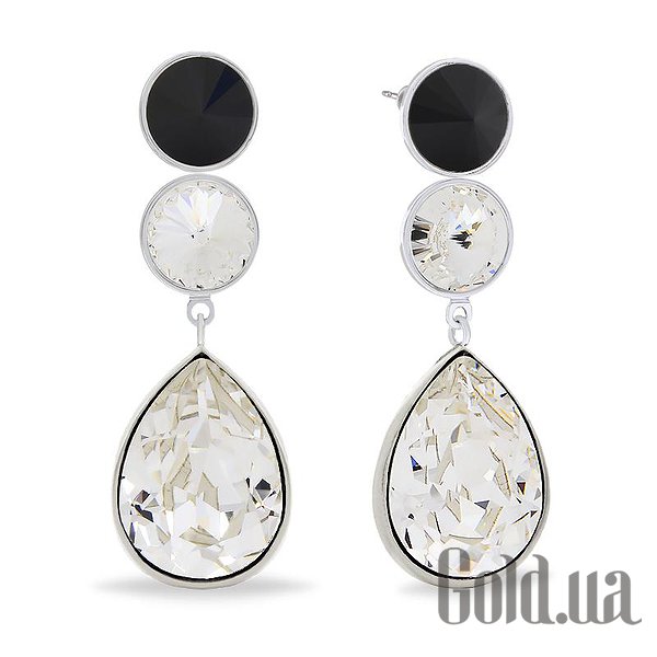 

Серьги с подвесками Kobi, Стальной, Серьги с кристаллами Swarovski