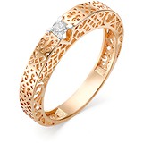 Женское золотое кольцо с бриллиантом, 1603720