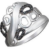 Женское серебряное кольцо с куб. циркониями, 1615240