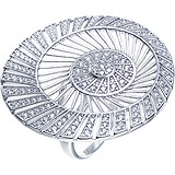 Женское серебряное кольцо с куб. циркониями, 1670280