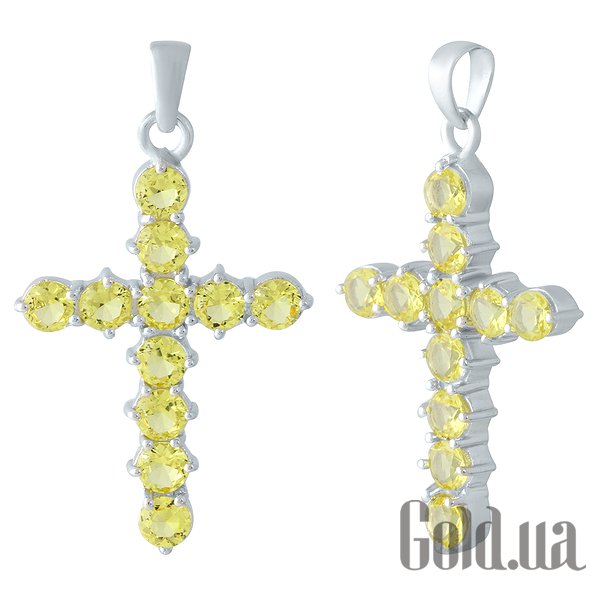 

Кулон-крестик Fresh Jewelry, Серебряный кулон с синт. цитринами