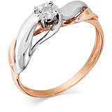 Золотое кольцо с бриллиантом, 1710984