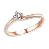 Золотое кольцо с бриллиантом 0,10 карат, 1746568