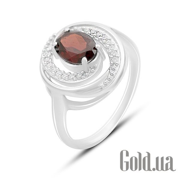 

Женские кольца Fresh Jewelry, Женское серебряное кольцо с куб. циркониями и гранатом, 17