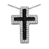 Bibigi Золотой крест с бриллиантами и цепочкой, 041608