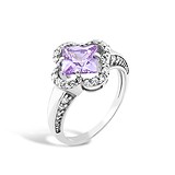 Женское серебряное кольцо с куб. циркониями, 823944