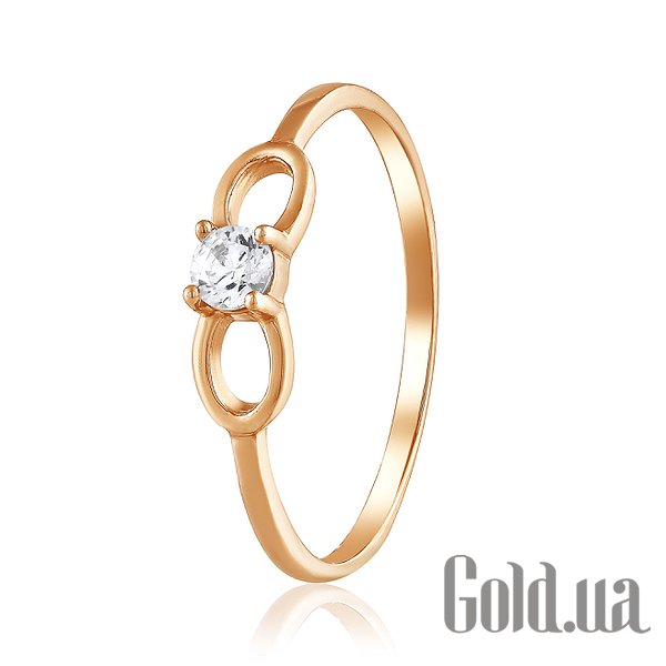 

Кольцо Украина, Золотое кольцо с цирконием Swarovski Zirconia, 16.5