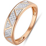 Золотое обручальное кольцо с бриллиантами, 1603465