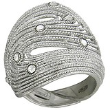 Жіноча срібна каблучка з кристалами Swarovski, 1639305