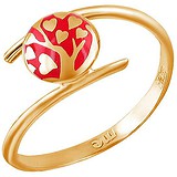 Женское золотое кольцо с эмалью, 1640073