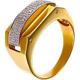 Мужское золотое кольцо с бриллиантами, 1644681