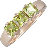 Женское золотое кольцо с хризолитами, 1654921
