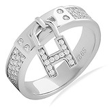 Женское серебряное кольцо с куб. циркониями, 1665417