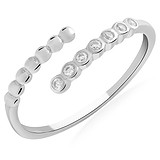 Женское серебряное кольцо с куб. циркониями, 1665929