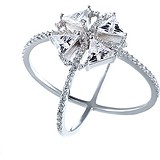 Женское серебряное кольцо с куб. циркониями, 1670025