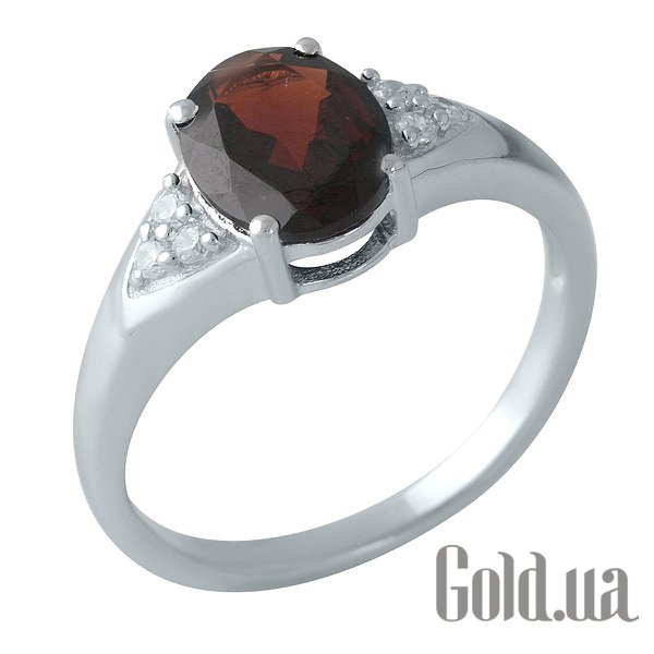 

Женские кольца Fresh Jewelry, Женское серебряное кольцо с гранатом и куб. циркониями, 17