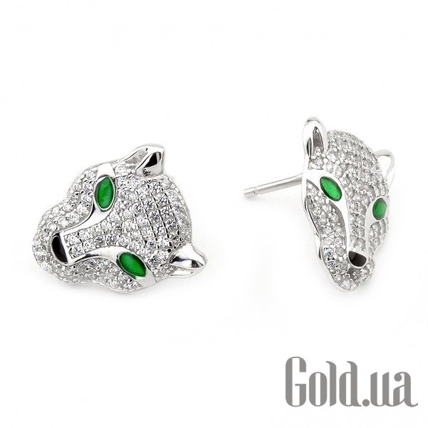 

Серьги-гвоздики Украина, Серебряные серьги с куб. циркониями