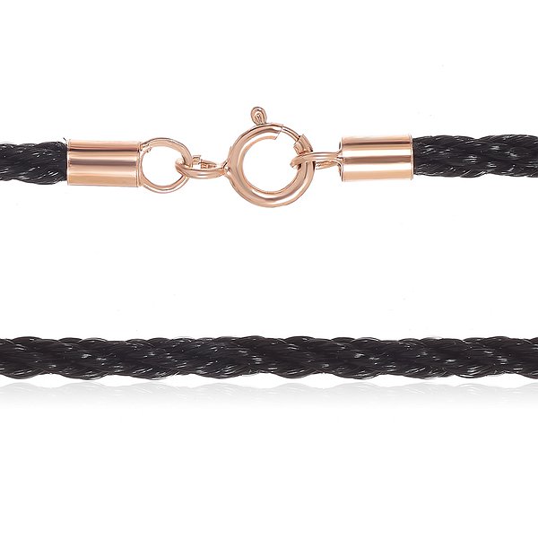 Тканевый шнурок с серебряным замком в позолоте