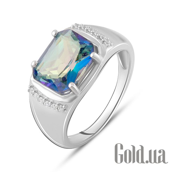 

Женские кольца Fresh Jewelry, Женское серебряное кольцо с куб. циркониями и топазом, 17