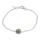 Женский серебряный браслет с лабрадоритом, 1770633