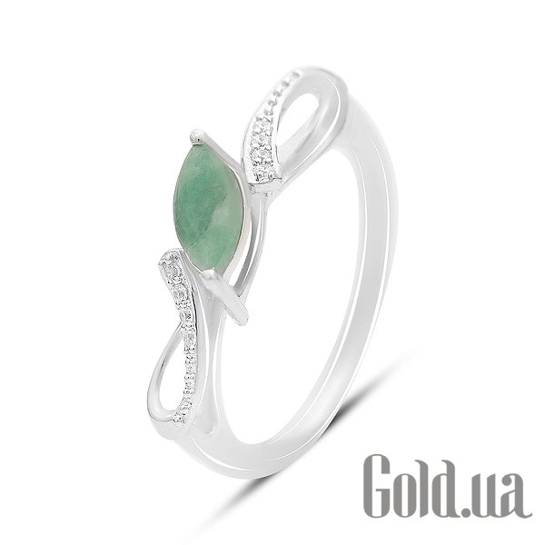

Женские кольца Fresh Jewelry, Женское серебряное кольцо с куб. циркониями и изумрудом, 17