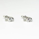 Срібні сережки з кристалами Swarovski, 1792905