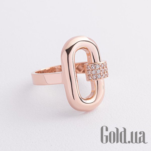 

Кольцо Украина, Женское золотое кольцо с куб. циркониями, 17.5