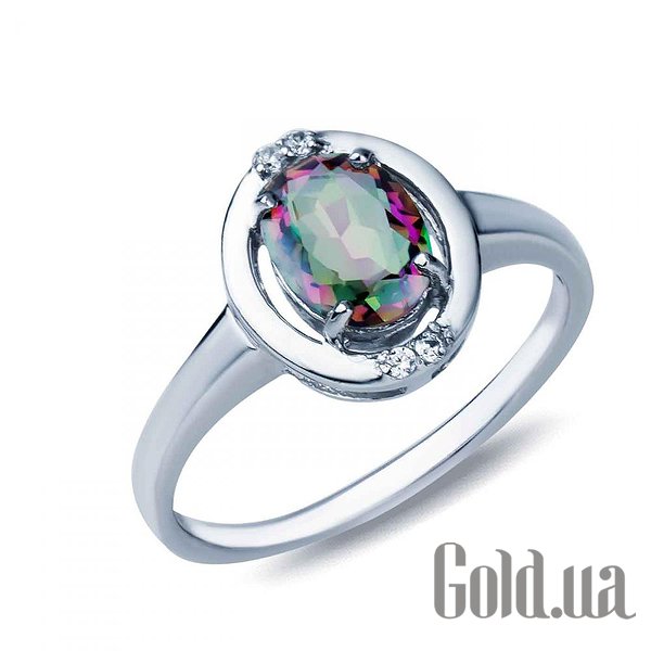 

Женские кольца Lurie Jewelry, Женское серебряное кольцо с топазом и куб. циркониями, 18