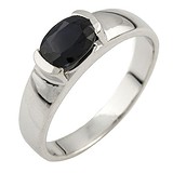 Женское серебряное кольцо с сапфиром, 1256586