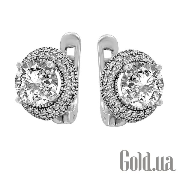 

Серьги Lurie Jewelry, Серебряные серьги с куб. циркониями
