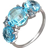 Женское серебряное кольцо с топазами, 1611146