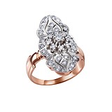 Женское золотое кольцо с бриллиантами, 1666442