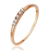 Золотое обручальное кольцо с бриллиантами, 169610