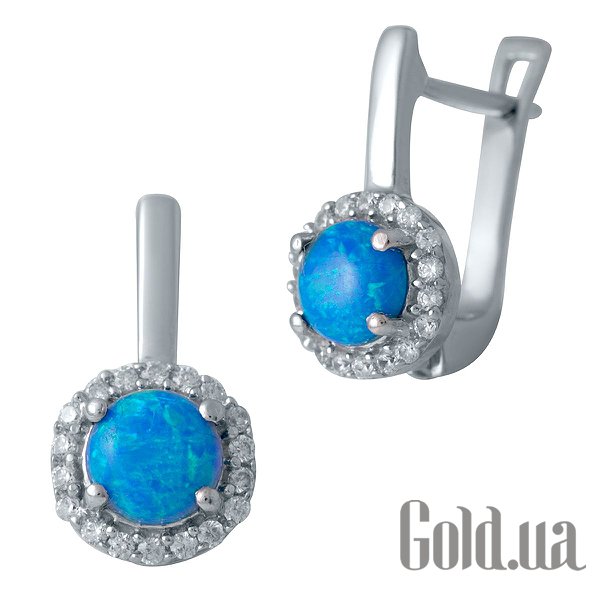 

Серьги Fresh Jewelry, Серебряные серьги с опалами и куб. циркониями