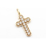 Золотой кулон с куб. циркониями, 1725066