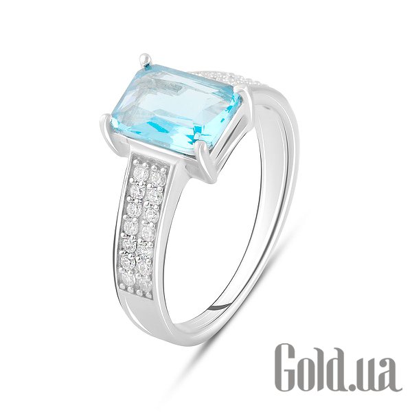 

Женские кольца Fresh Jewelry, Женское серебряное кольцо с куб. циркониями и топазом, 17.5
