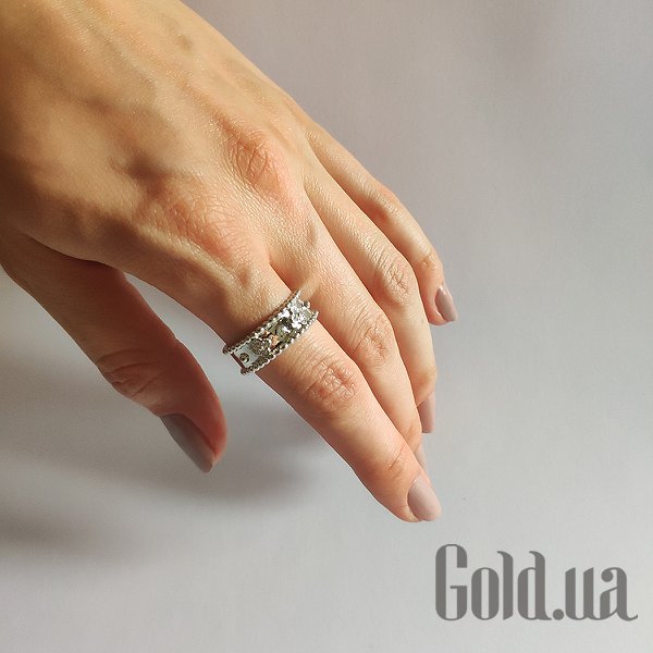 Каблучка Fresh Jewelry Жіноча срібна каблучка з куб. цирконіями, 16.5