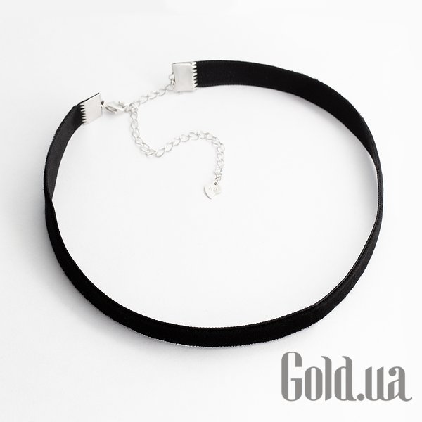 

Шнурок на шею Silvex925, Бархатный чокер с серебряным замком, 30