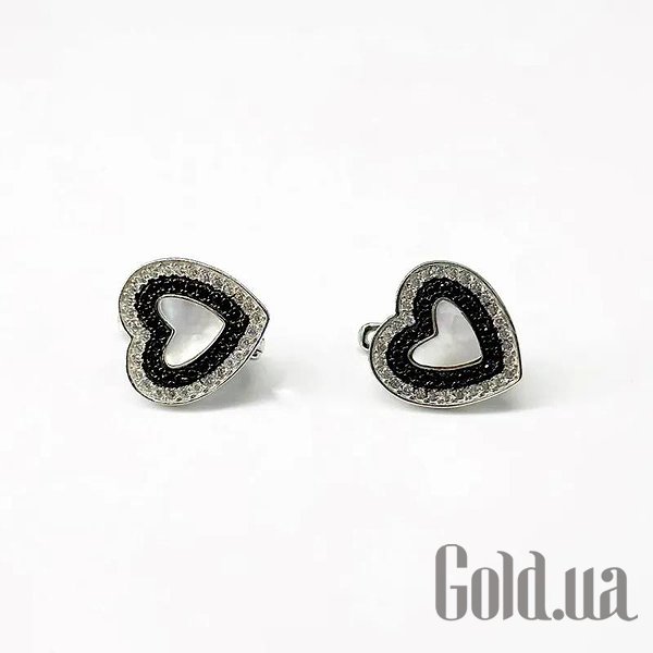 

Серьги Silvex925, Серебряные серьги с куб. циркониями и перламутром