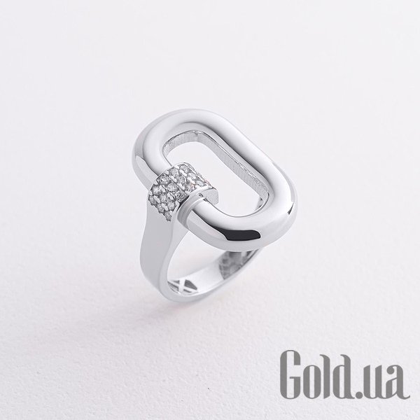 

Кольцо Украина, Женское золотое кольцо с куб. циркониями, 17.5