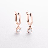 Золотые серьги с куб. циркониями, 1797258