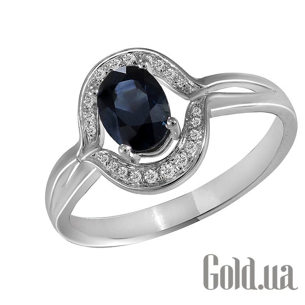 

Кольцо Lurie Jewelry, Женское золотое кольцо с бриллиантами и сапфиром, 17.5