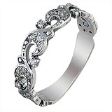 Женское серебряное кольцо с куб. циркониями, 1614475