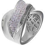Женское серебряное кольцо с куб. циркониями, 1662859